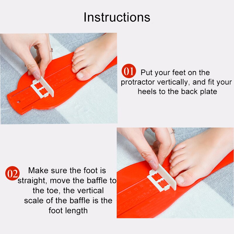 Foot Measure 4colors Gauge Kids Adults Shoes Helper 18-47Yards Foot Length Measuring Ruler Tools For Growing Children Hand Tool