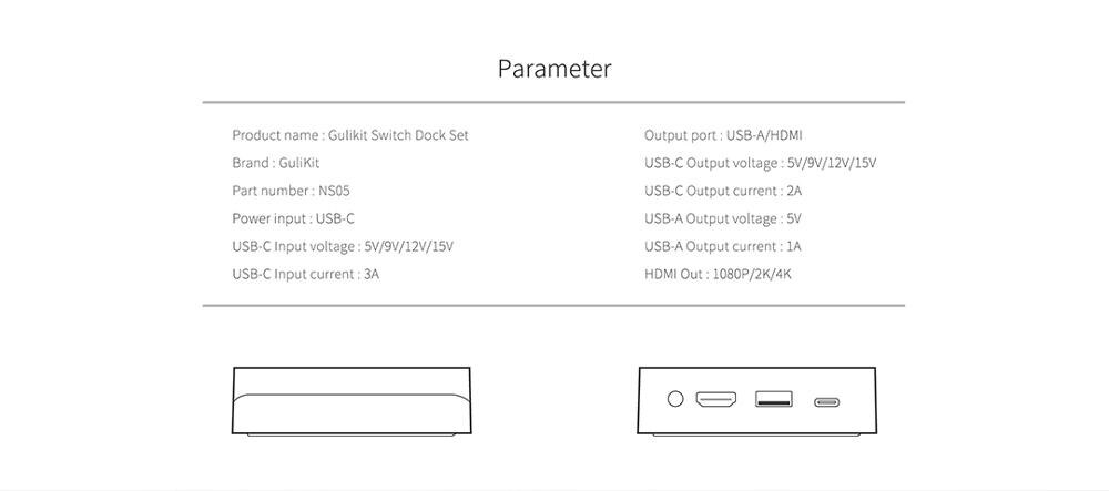 NS05 Gulikit Dock For SWITCH Docking Station With USB-C PD Charging Bracket Mobile Phone Stand 4K Swtich TV Mode Dock Kit