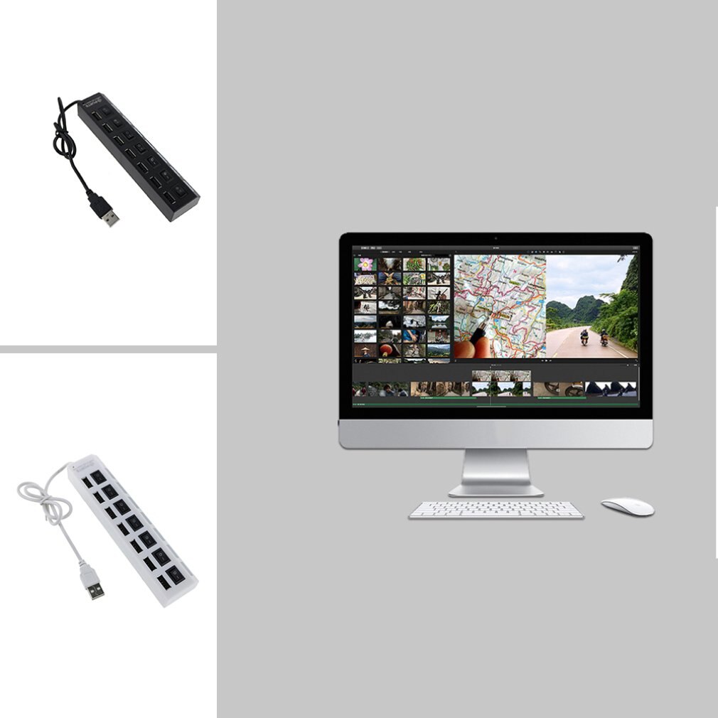 Multifunctional 7-port Switch Usb 2.0 Hub Hub One Drag Seven Hub Binding Solution U2hb19