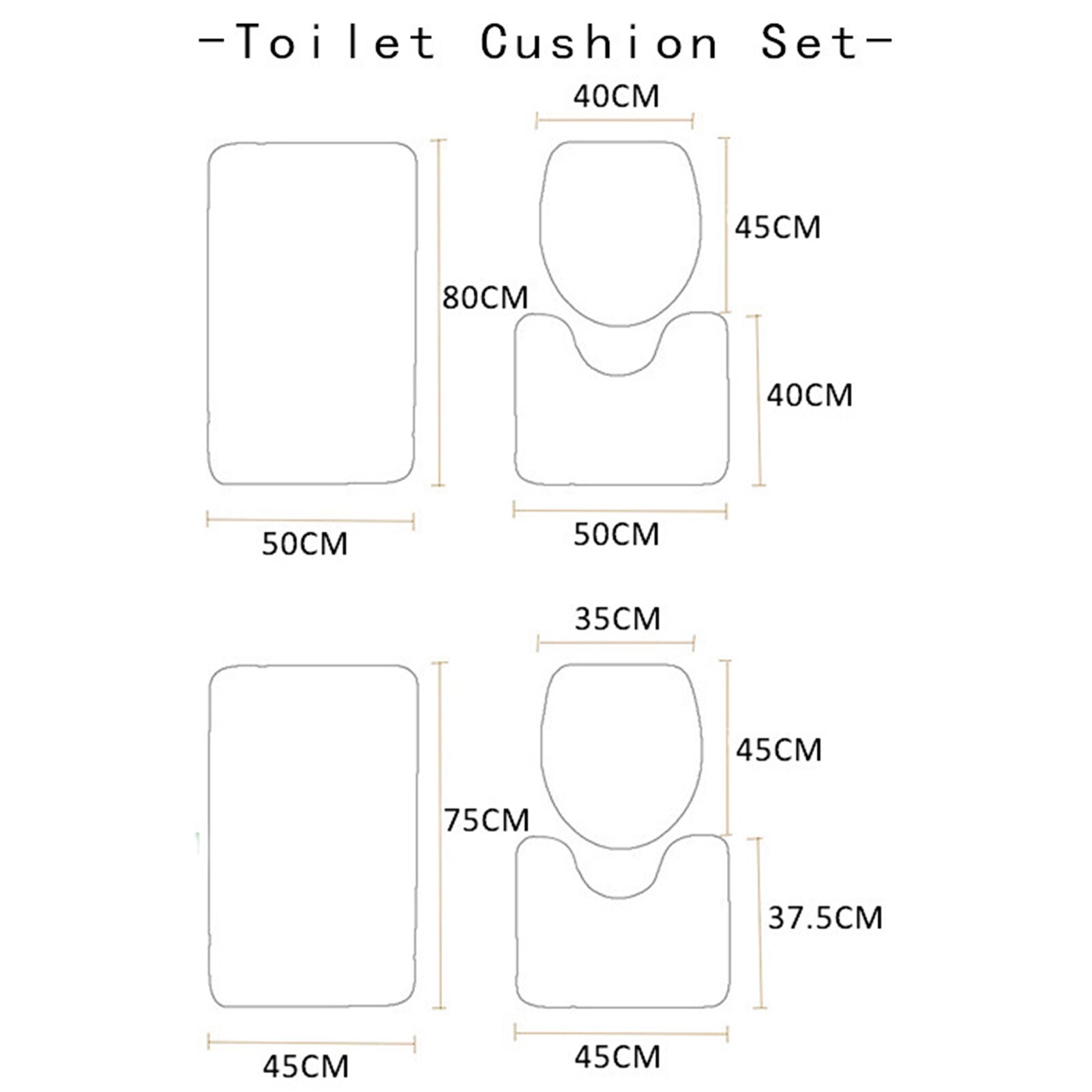 3PCS Christmas Bathroom Non-Slip Mats Toilet Rug Floor Bathroom Mats Toilet Cover Bath Mat Set Washable Door Mats