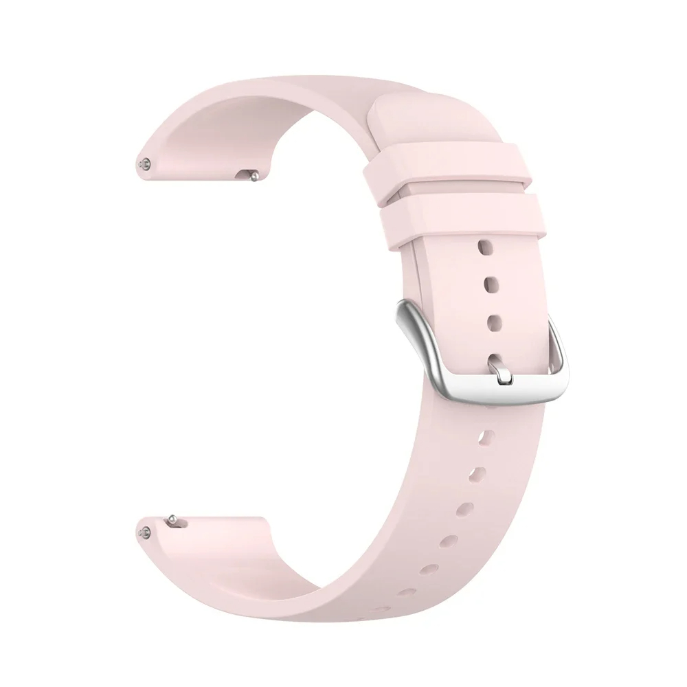 20mm 22mm silikonebånd til xiaomi watch  s4/s3/s2/s1 pro rem til huawei ur/garmin armbånd vandtæt armbånd til amazfit: Sølvhvid / 22mm