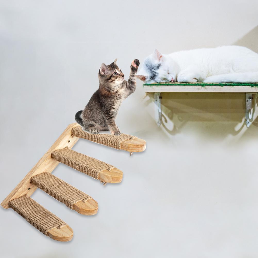 Étagère murale d'escalier pour animal de compagnie, étagère d'escalade pour chat, cadre pour échelle, plateau à sauter, meuble pour animal de compagnie