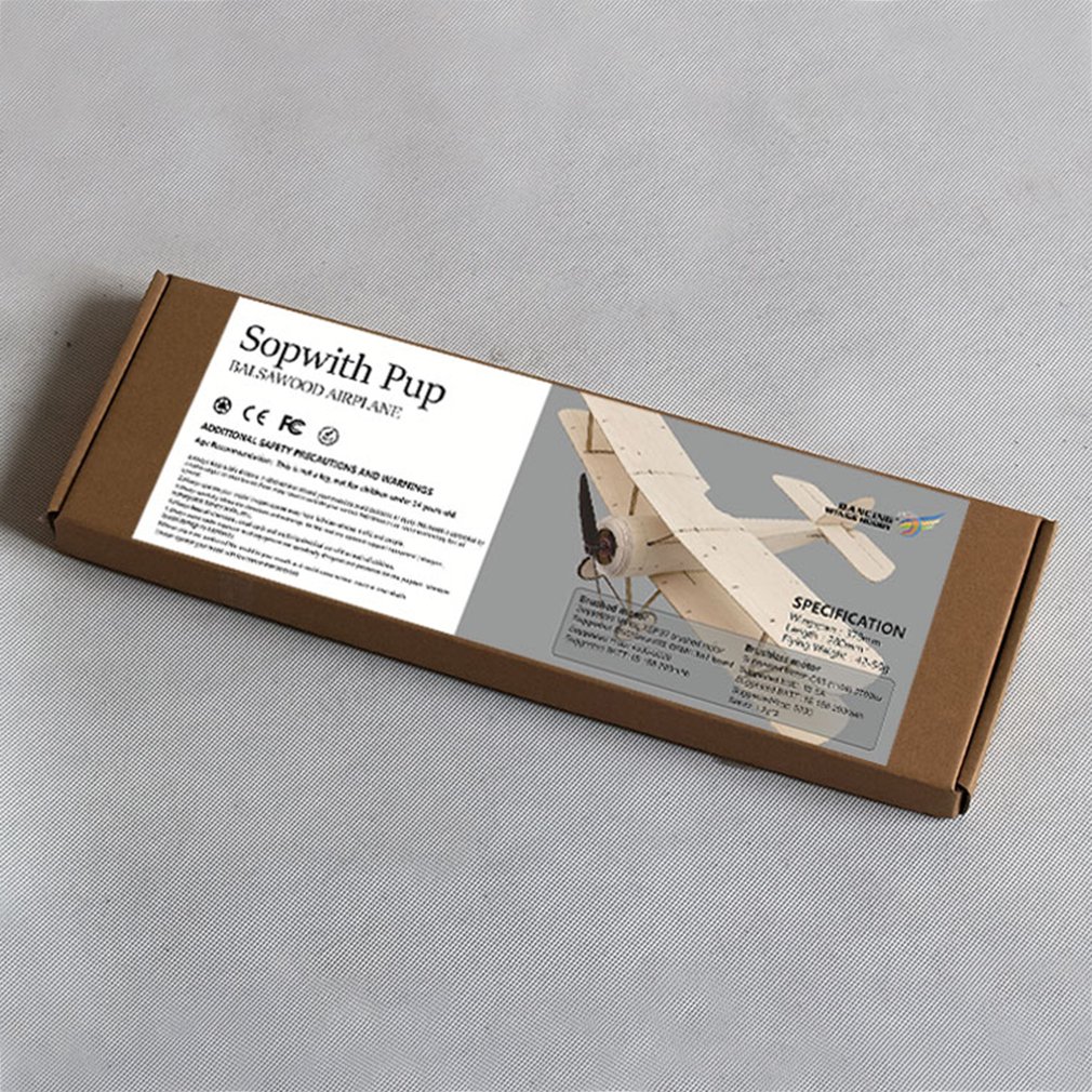 K6 kit/Elettronico Sopwith cucciolo RC Aereo di Legno di balsa 378 millimetri Warbird Aereo kit con Sistema di Alimentazione Brushless Aeromodellismo kit