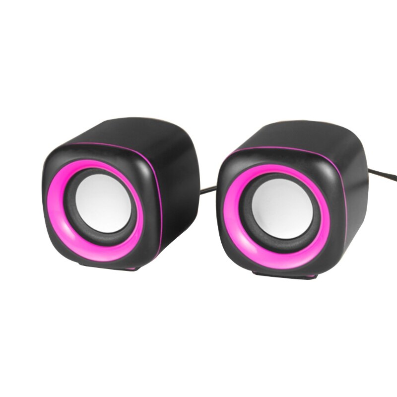 K3NB USB Verdrahtete Computer Lautsprecher Tiefe Bass Sound Box Lautsprecher Für PC Laptop Leistungsstarke Subwoofer Multimedia Lautsprecher: Black purple