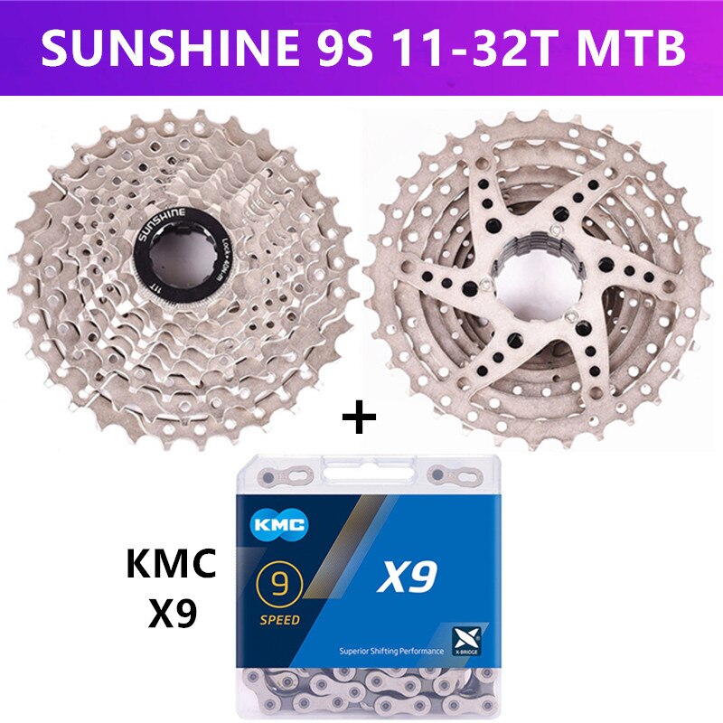 SONNENSCHEIN MTB/rennrad 9/27 geschwindigkeit Variable geschwindigkeit kassette schwungrad 11-23T/25T/28T/32T/36T/40T/42T/46T/50T kassette schwungrad: MTB 32T und X9