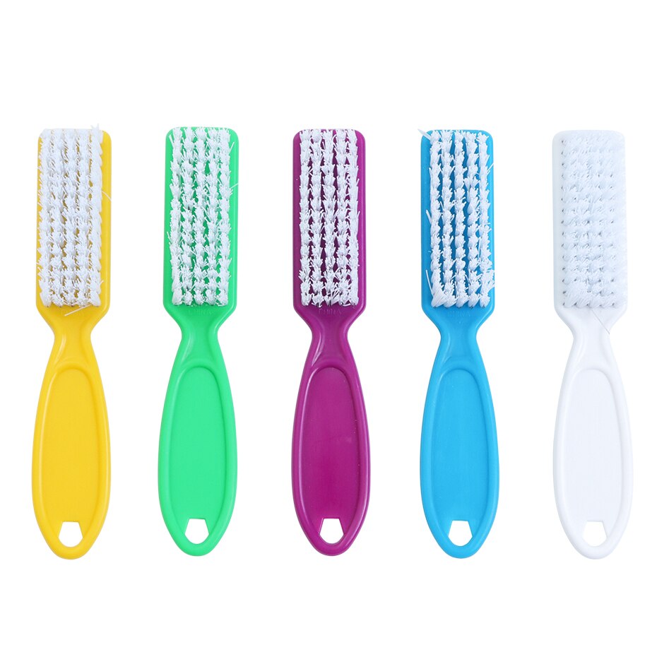 6 tipos de cepillos de limpieza de uñas, lima suave para quitar el polvo, limpiador de manicura y pedicura para Gel acrílico UV, accesorios para el cuidado de las uñas, BE095-1