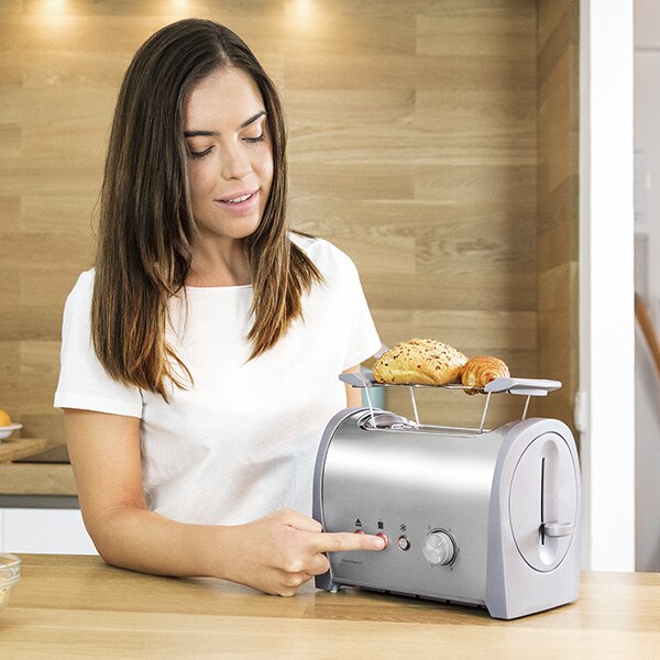 Cecotec-tostadora de acero 2S 3035, 800W