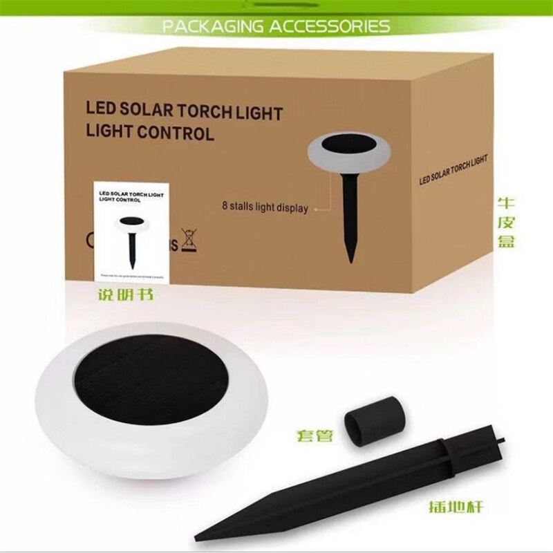 4 st solcellslampa rgb färgbyte fyrkantig trädgårdslampa 8 lägen rund rgb färgglad växlande underjordisk belysning lampor för gård dec