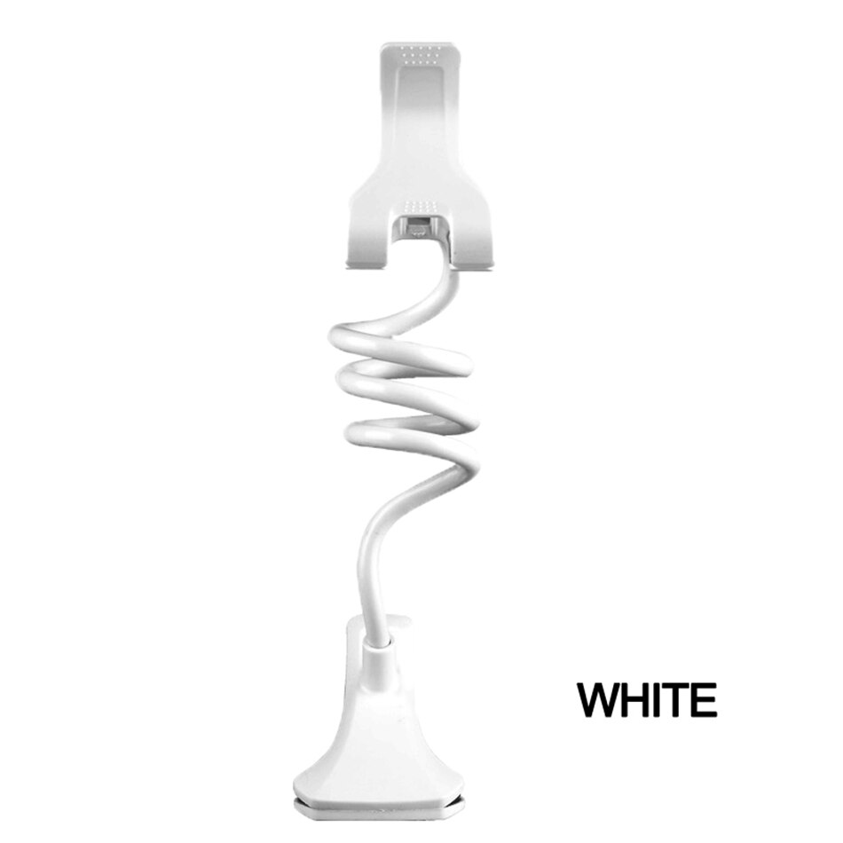 Kisscase Telefoon Lui Holder Vrouwen Mannen Lui Beugel 360 Flexibele Clip Mobiele Mobiele Telefoon Houder Desktop Slaapkamer Sofa Mount Stand: White For phone