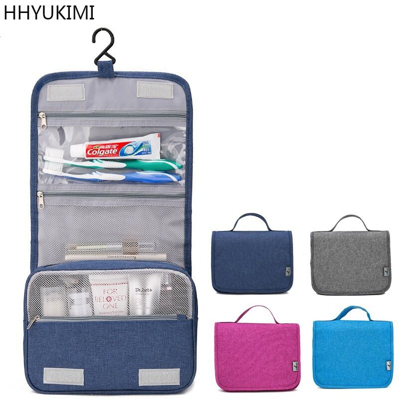 Hhyukimi Frosted Doek Opknoping Cosmetische Tas Washbag Makeup Bag Ms Reizen Draagbare Cosmetische Mannen Toiletartikelen Organizer