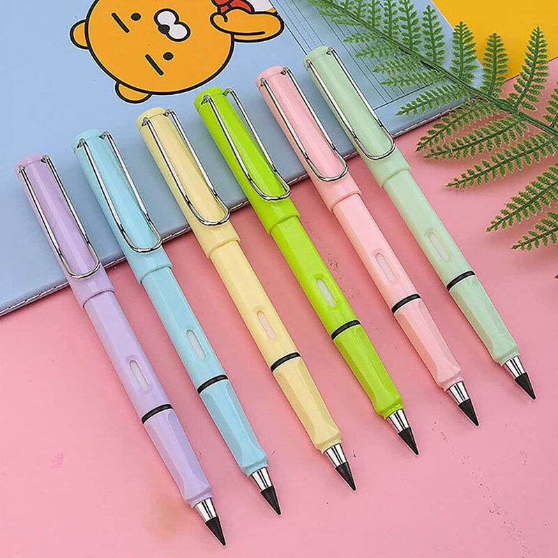 Pack von 6 Inkless Bleistifte, ewig Bleistift, Nein Tinte Bleistift, Magie Bleistifte, mit austauschbar Graphit Kuli