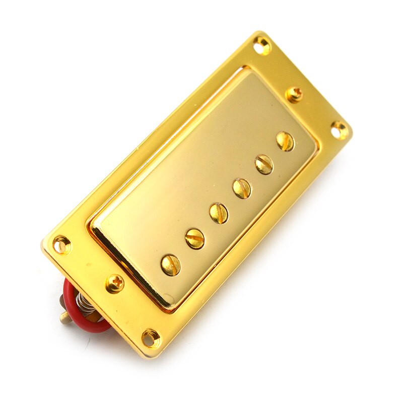 Mini 6 Hole Electric Guitar Humbucker Pickup Neck&Bridge Pickup Pickup for LP Guitar Black/Gold/Chrome: Gold Neck