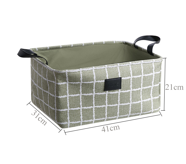 Folding Linen Fabric Storage Basket Bins Cube Containers For Toys Organizers Closet And Office Organizers: GN-3