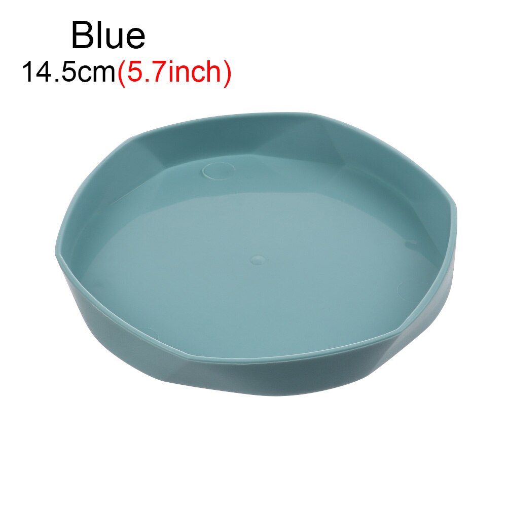 Durable Plastic Plant Saucer Thickened Heavy Duty Drip Trays Garden Plastic Tray Saucers Flower Pot Indoor Outdoor Deco Supplies: 14.5cm Blue