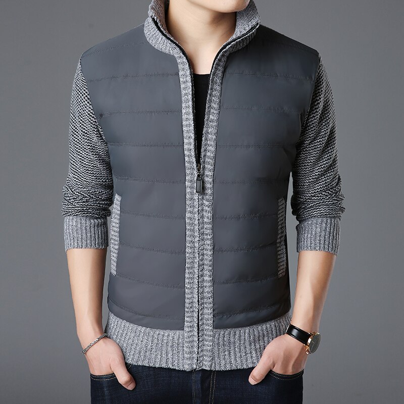 2022 Mode Truien Heren Vest Dikke Slim Fit Truien Truien Rits Warme Winter Koreaanse Stijl Casual Mannen Kleding
