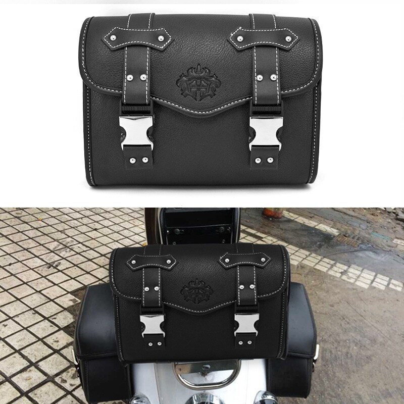 Retro Motorcycle Tail Tool Bag Chopper Motorbike Saddlebag Universal Scooter Accessories Moto Saddlebag Simple Installation