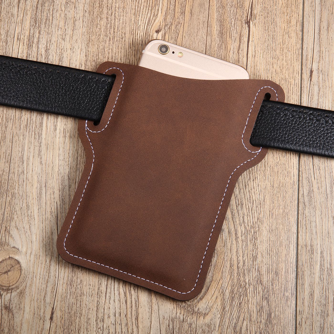 Mannen Vrouwen Gsm Loop Holster Case Zakken Draagbare Multifunctionele Heuptas Pu Lederen Mobiele Telefoon Portemonnee Vintage Riem Tas
