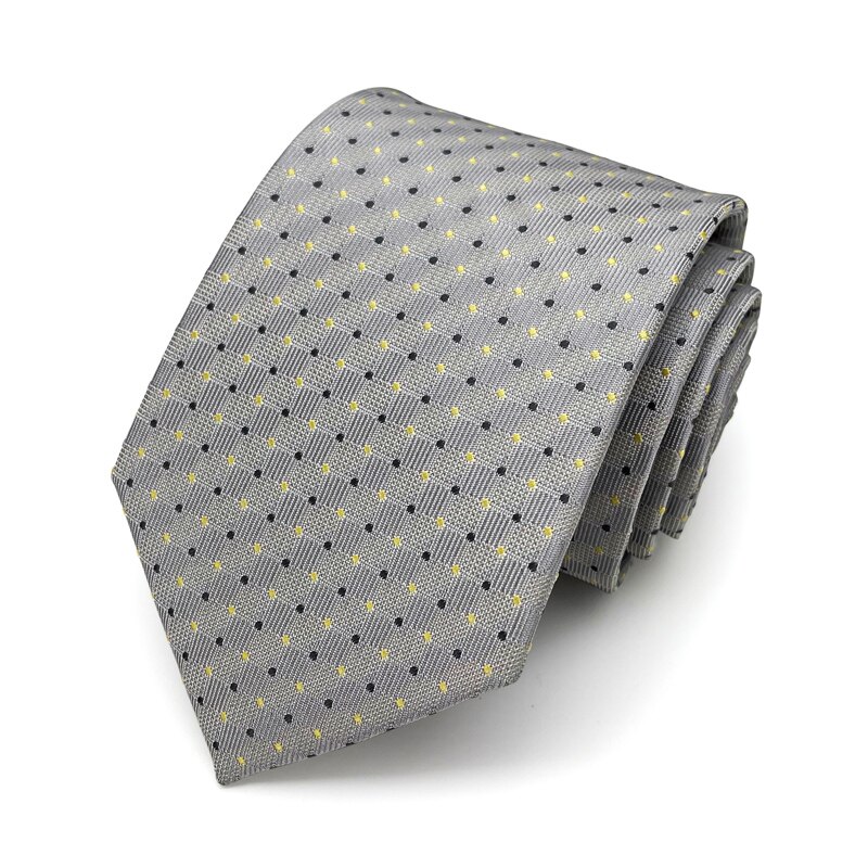 8 Cm Luxe Stropdas Voor Mannen Desiger Plaid Dot Mode-Business Stropdas Mannelijke Met Doos