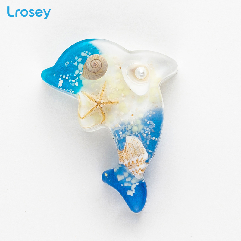 Cartoon Dier Koelkast Magneten Souvenir Natuurlijke Zeester Schelp Diy Home Decoratie Accessoires Hars Koelkast Stickers: Color 7
