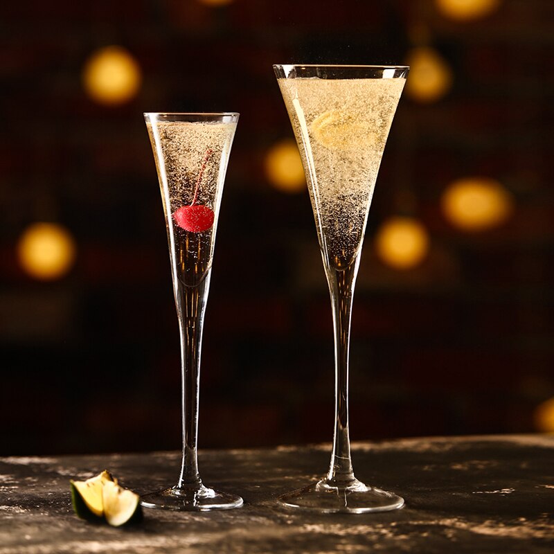 V-Vorm Bruiloft Champagne Coupes Trompet Cocktail Glas Voor Bar Thuis Gebruikt Blend Martini Cup Rum Mousserende Wijn goblet