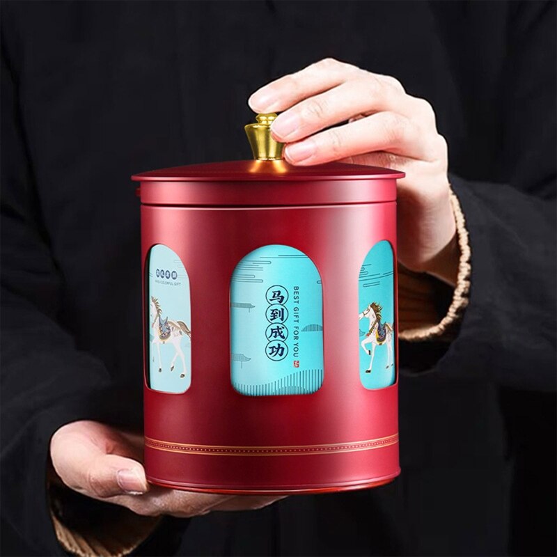 Tee Luftdichten Behälter Weißblech Lagerung Verpackung Panzer Verpackung Kasten einstellen für Weiß Tee Longjing Schwarz Tee Zinn Dosen Chinesischen GXMA