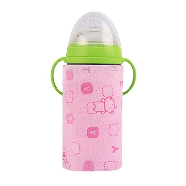 Couvercle universel Portable USB | Sac isolant pour biberons de bébé, couvercle universel pour Interface USB, chauffe-biberon, sac isolé: pink