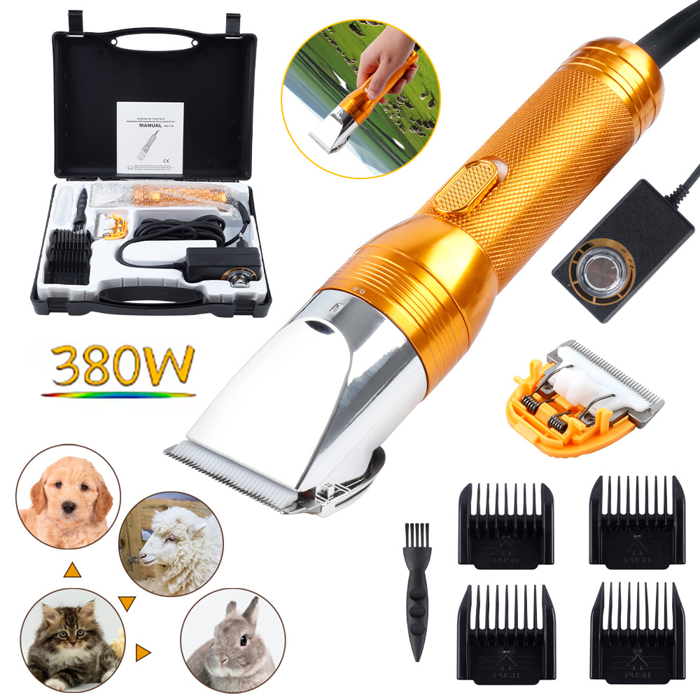 Cortadora de pelo para mascotas de 380 W, cortadora de pelo para gatos domésticos, cortadora de pelo para perros, cortadora de pelo para alfombras, cortadora de pelo para ovejas y cabras, herramientas eléctricas