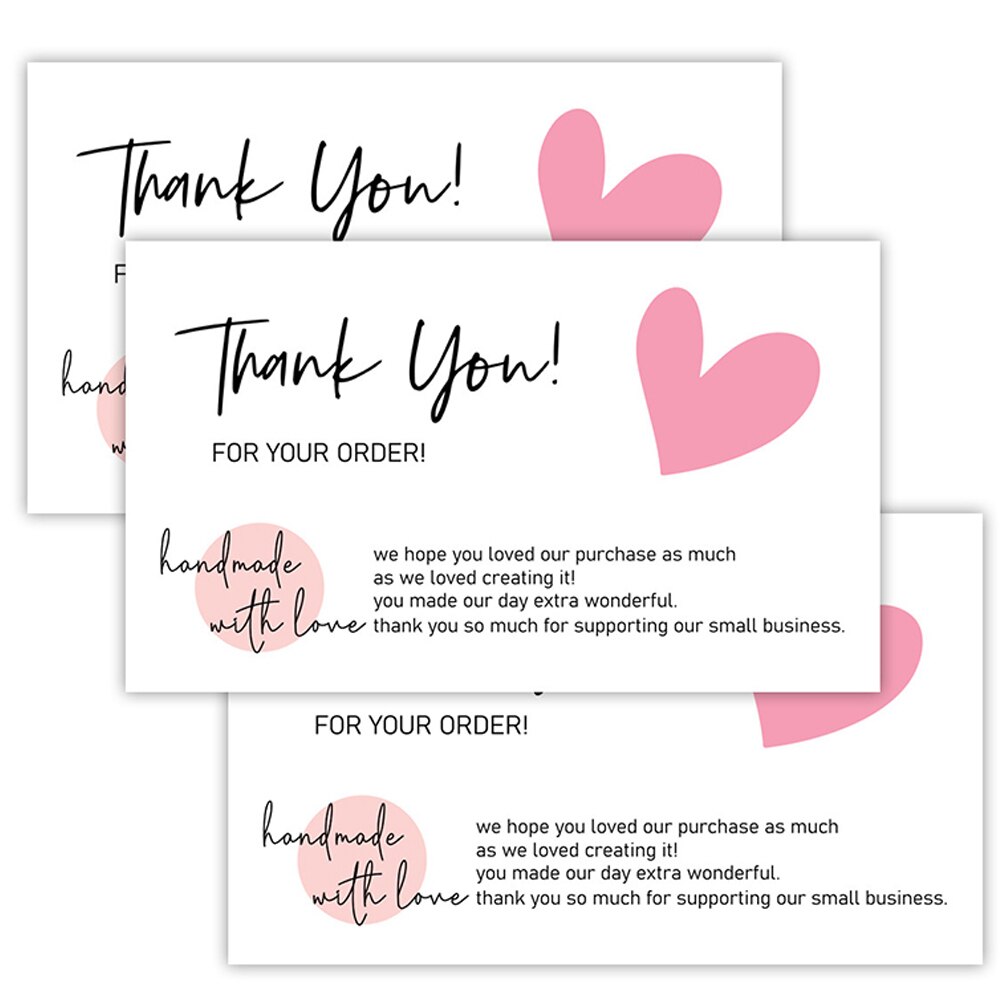 30/120PCS Thank You For Your Order Cards Beyond Grateful Labels Insert Appreciate Card for Supporting Small Businesses