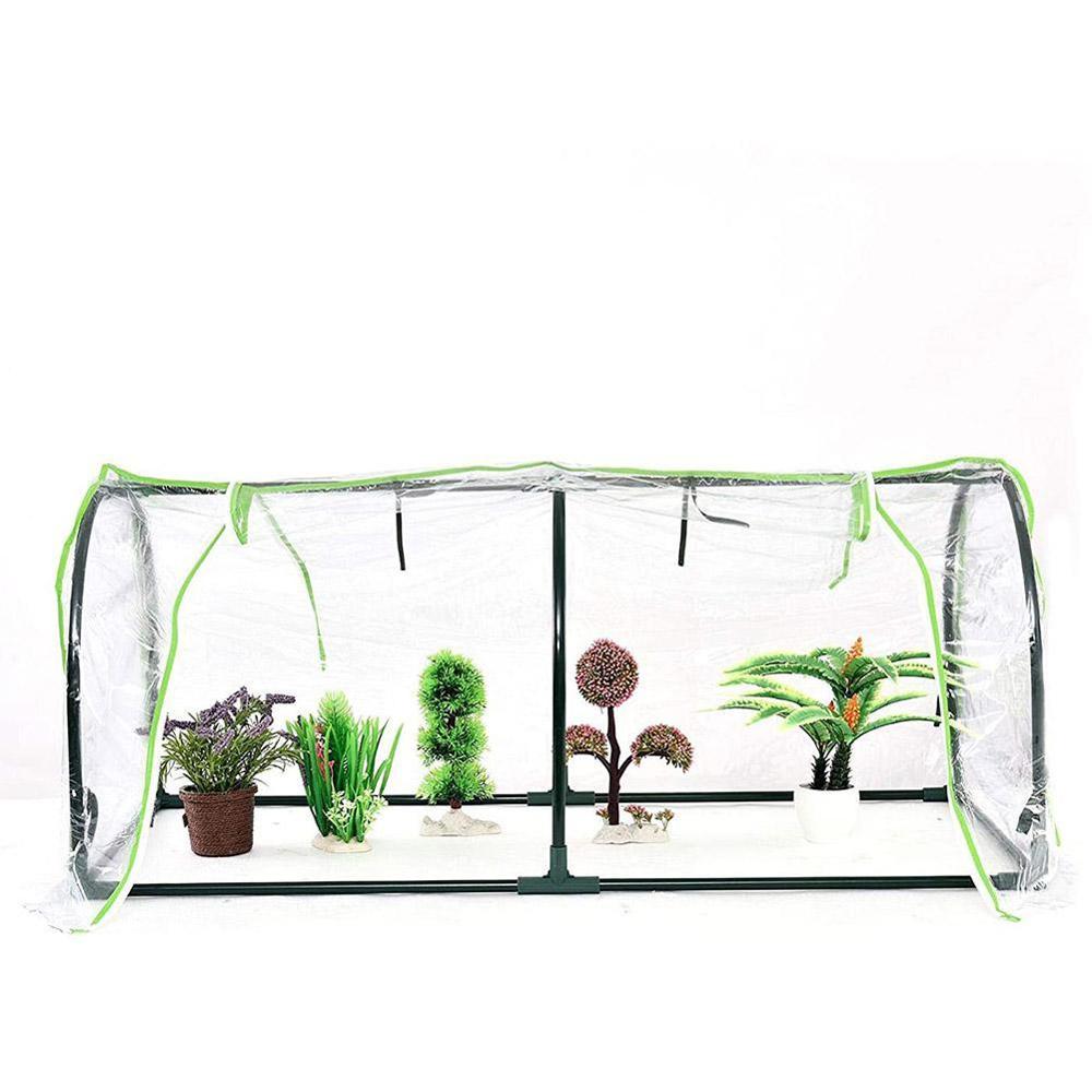 Invernadero portátil para el hogar, Mini invernadero móvil de 1,2 m, cubierta de aislamiento de plantas ventiladas sin poste