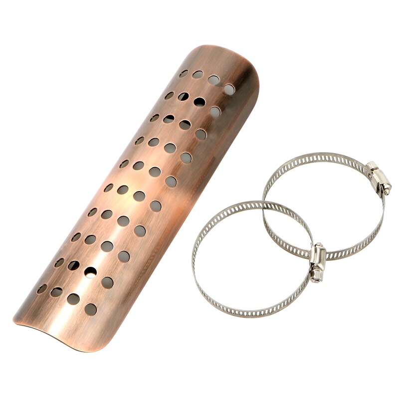 Protector de calor para tubo de escape de motocicleta, cubierta Universal antiquemaduras para Harley, personalizada, Chopper, Cruiser, Road King, Softail: Style 7