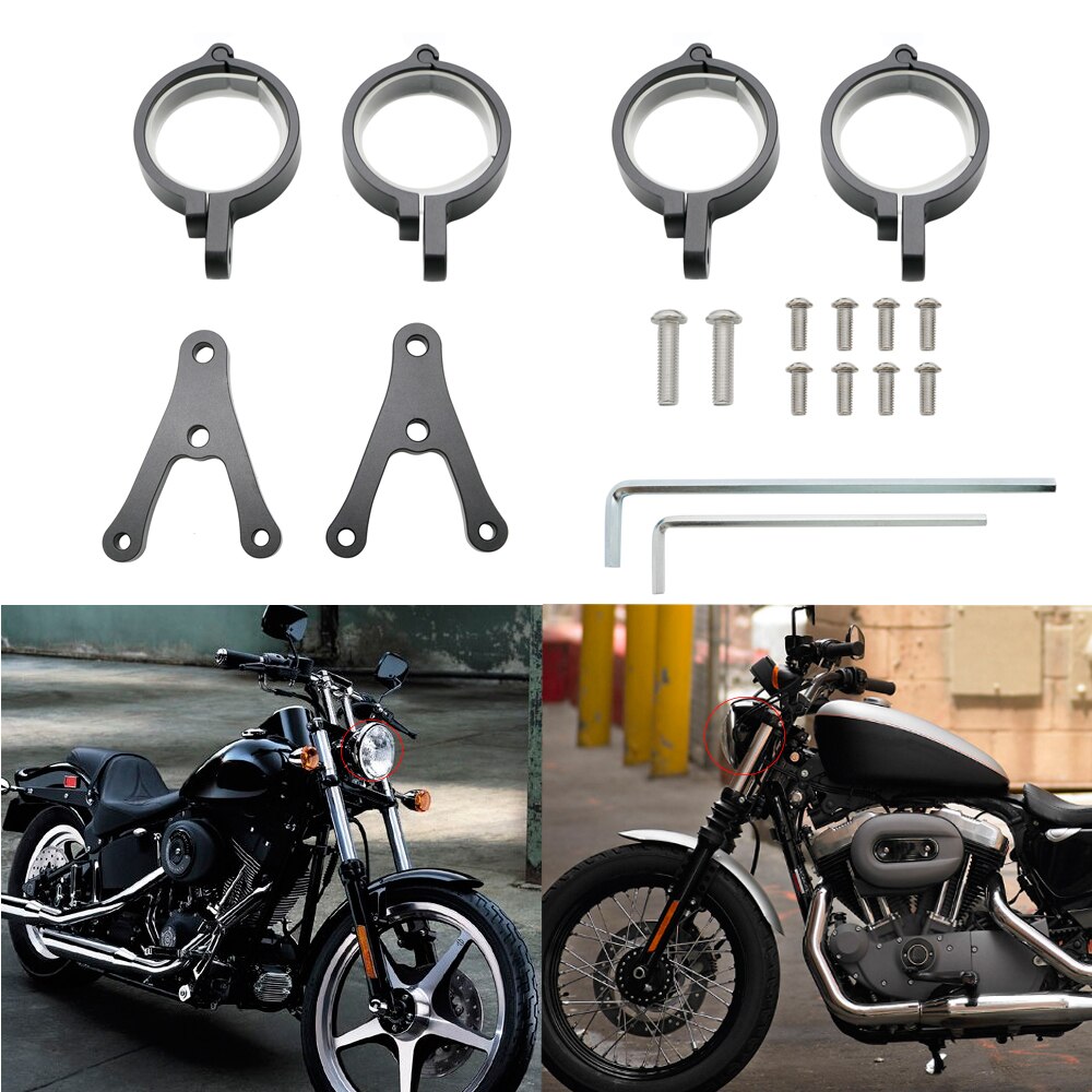 Soporte de faro delantero de 7 pulgadas para motocicleta, accesorios de montaje de horquilla, Cafe Racer para Suzuzki Kawasaki