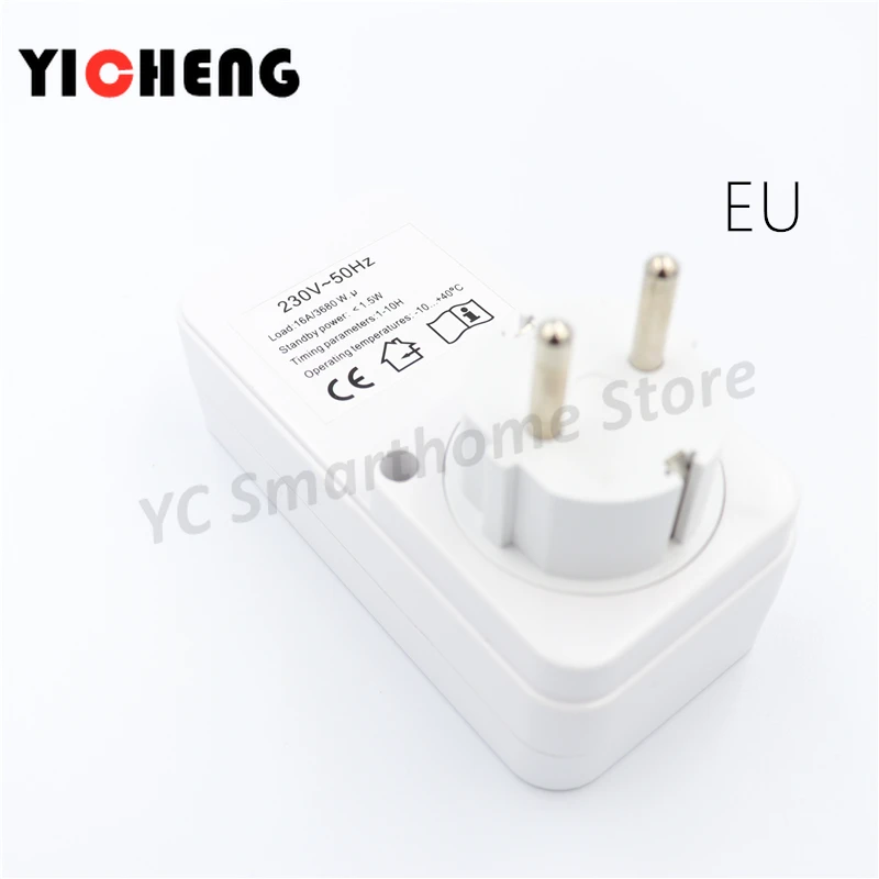 EU US UK countdown timer socket timer switch switch controller digital mini clock digital clock: black