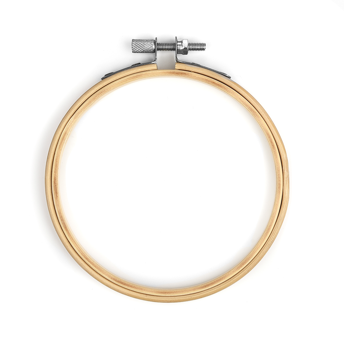 Juego de marco de aros de bordado de madera de 10-30cm, anillos de aro de bordado de bambú para manualidades con aguja de punto de cruz DIY: Blanco