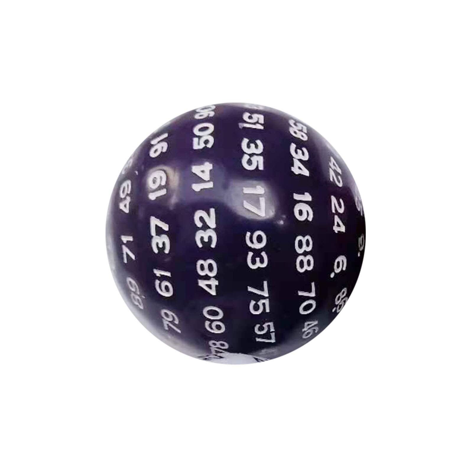 Polyhedral Dice 100 Sides Acrylic 100 Sided Cube D100 Game Dice: Purple