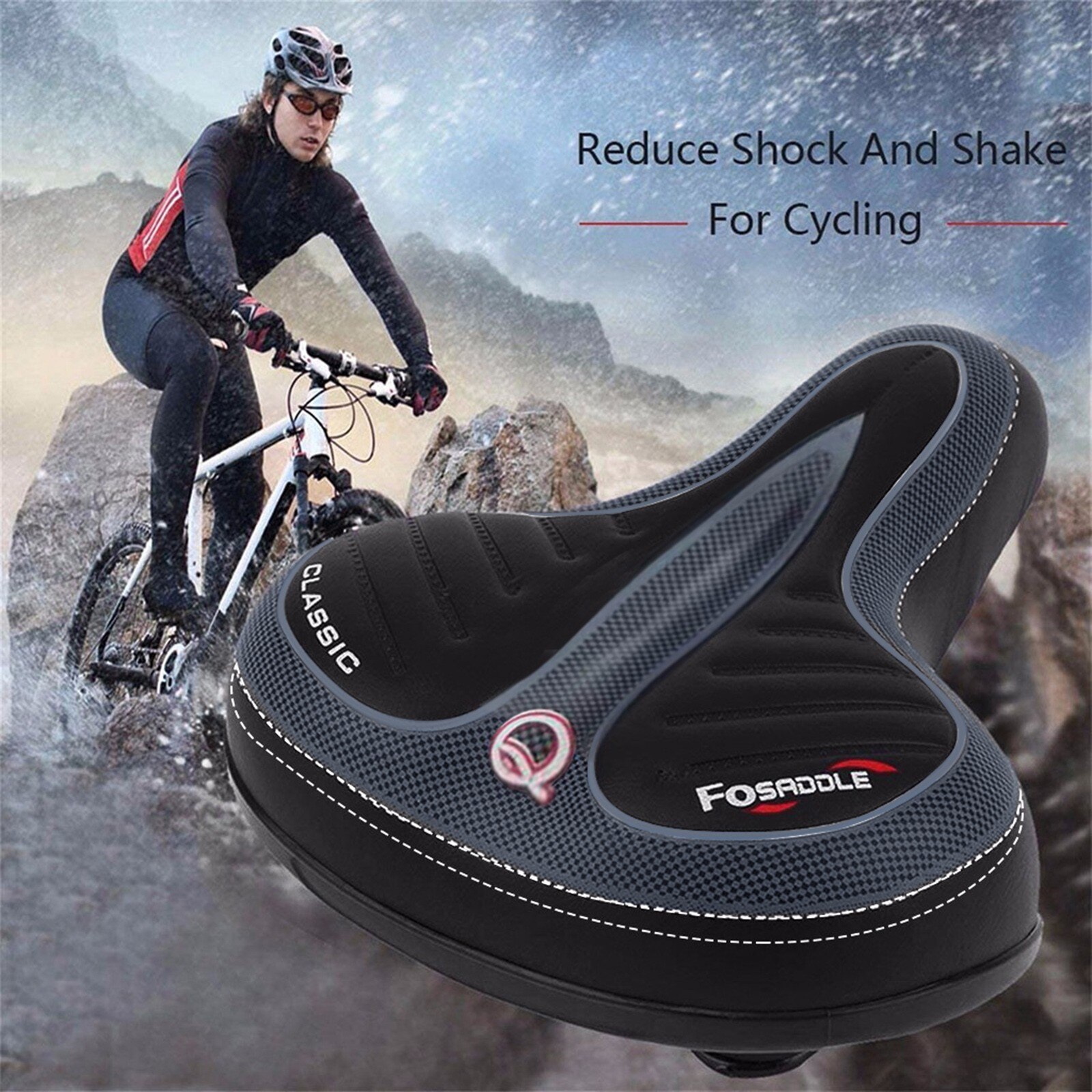 4 # Comfortabele Grote Bum Fiets Zadel Seat Road Mtb Bike Brede Zachte Pad Comfort Kussen Dikker Sport Fiets accessoires