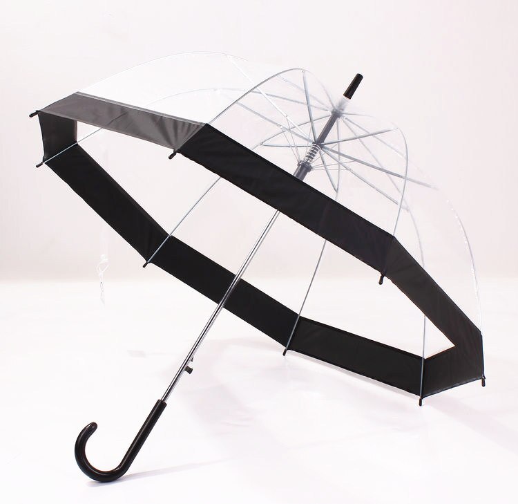 Parapluie transparent princesse Apollo, construction SUPER arc, parapluie semi-automatique crochet incurvé, tige droite: as picture6