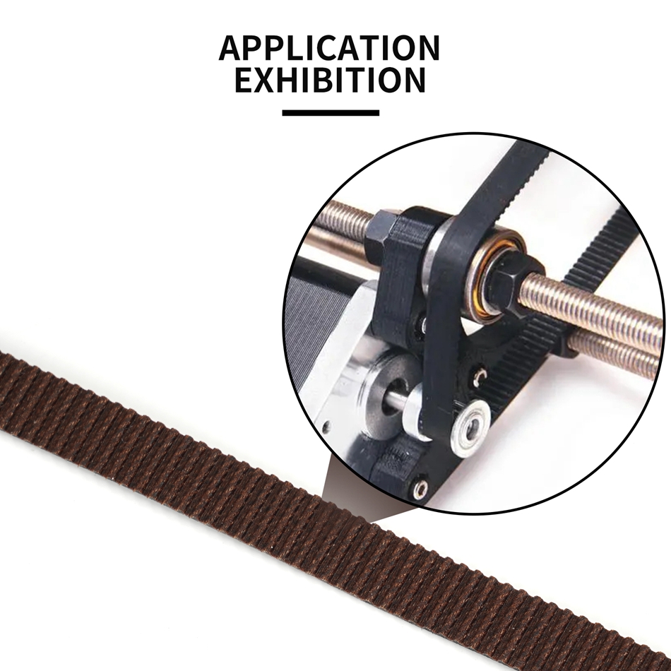LL-2GT Riem Rubber Open Timing Synchrone Riemen GT2 6mm 9mm Hoge Temperatuur Weerstand 3D Printer Onderdelen