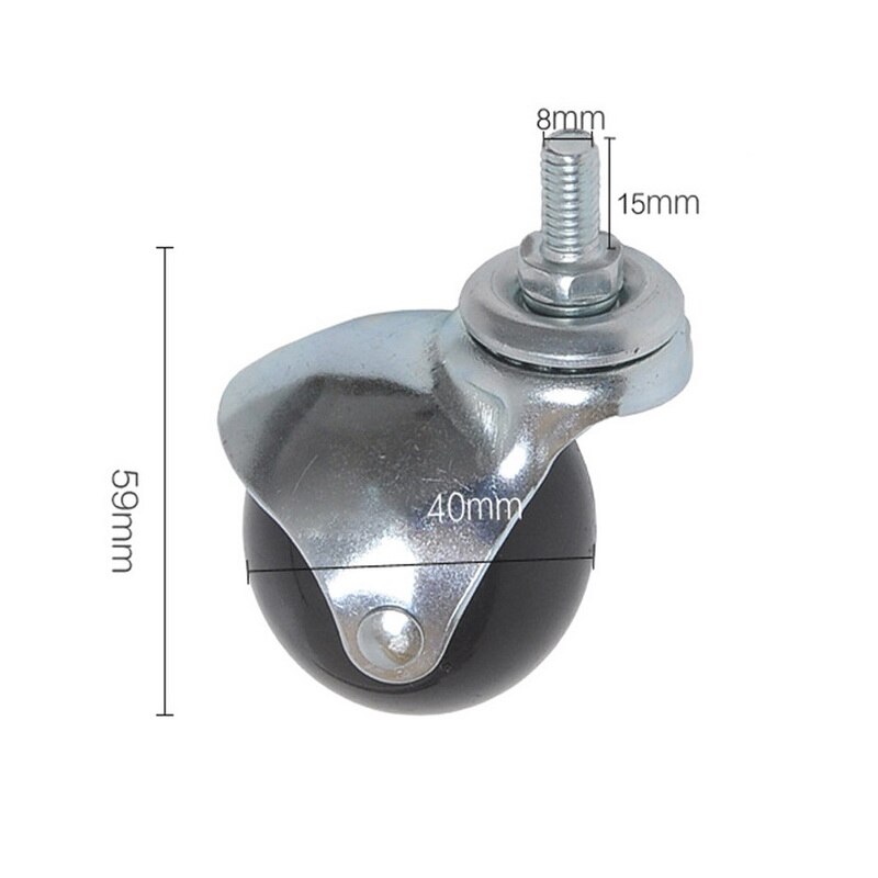 Bureaustoel zwenkwielen 3 inch zwenkwielen van rubber vervanging zachte veilige rollen meubelbeslag geluidswielen