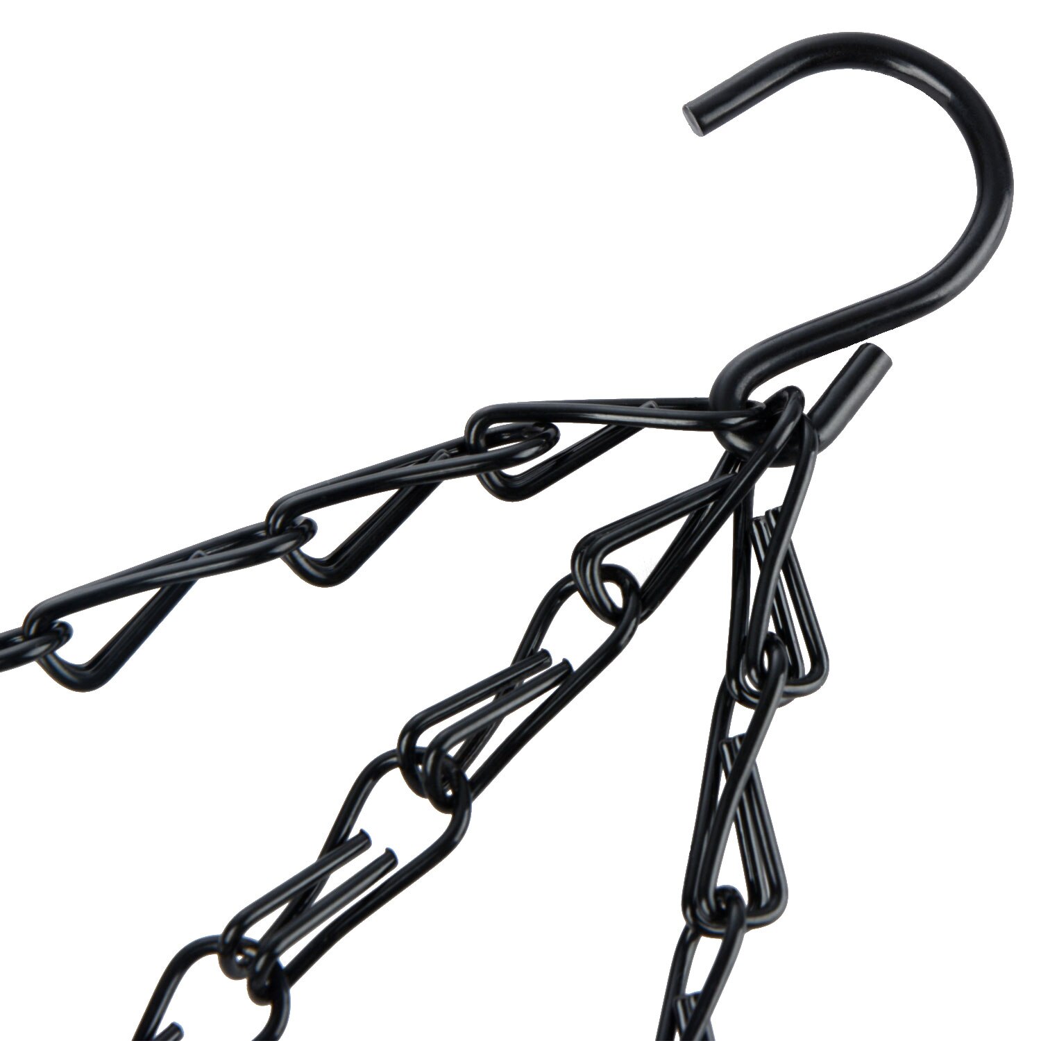 Garden chain hanging chain plastic ceramic flower pot hanging basket chain (black 24 inch iron material electrophoresis)