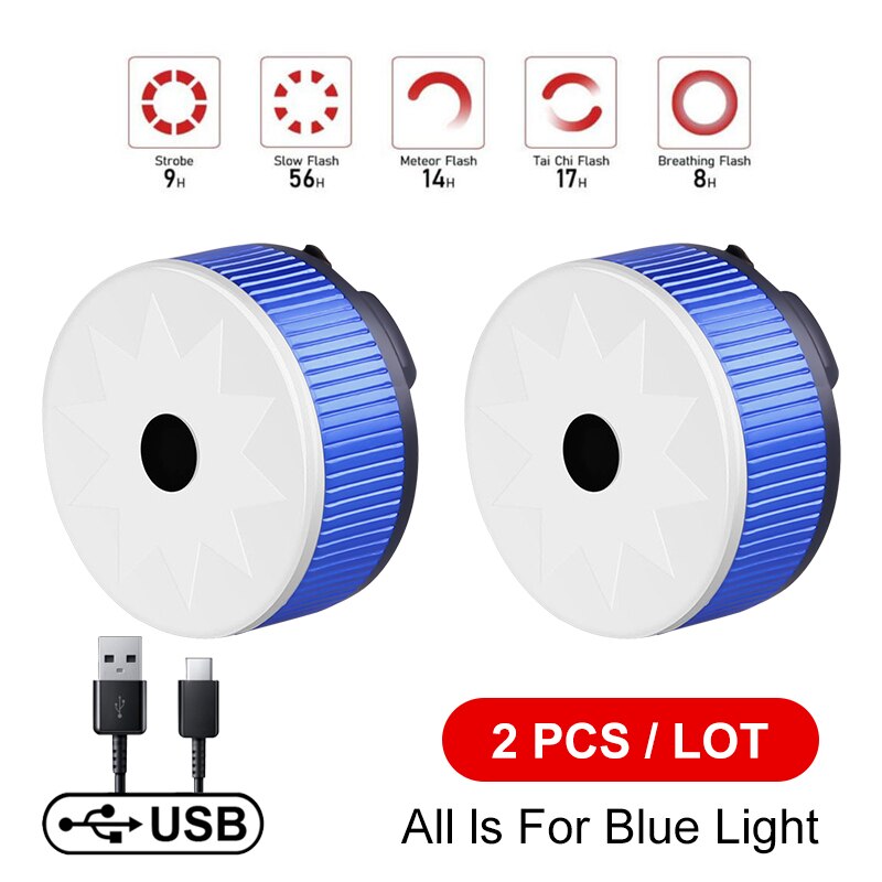 X-tiger sykkellys vanntett usb led oppladbar kjørebaklys nattsykkellykt lommelykt terrengsykkel baklys: Wd -0603-2t