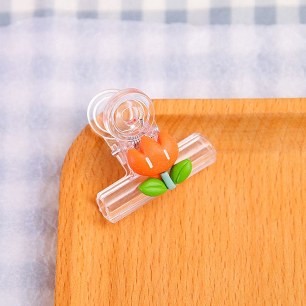 Plastic Index Klem Bindmiddel Clip Pagina Houder Cartoon Snacks Afdichting Clip Transparante Clip Paperclip Bindmiddel Clips: 14