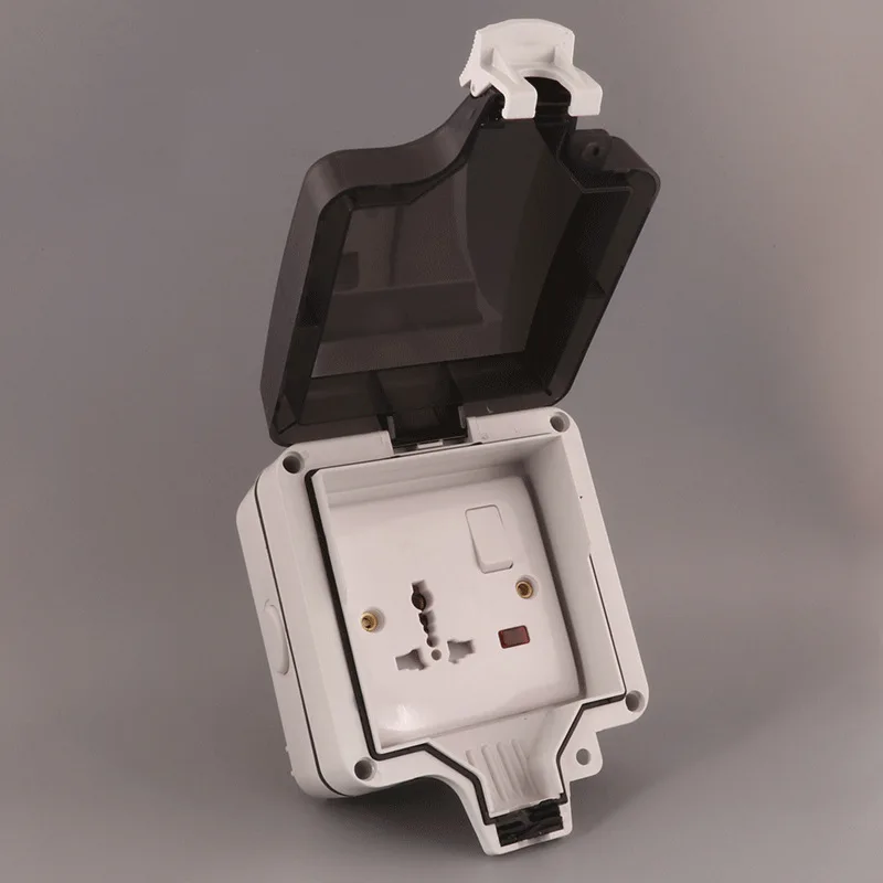 British Standard Outdoor Waterproof Socket Ip66 Anti-rain Charging Plug European Standard German Regulation Waterproof Box