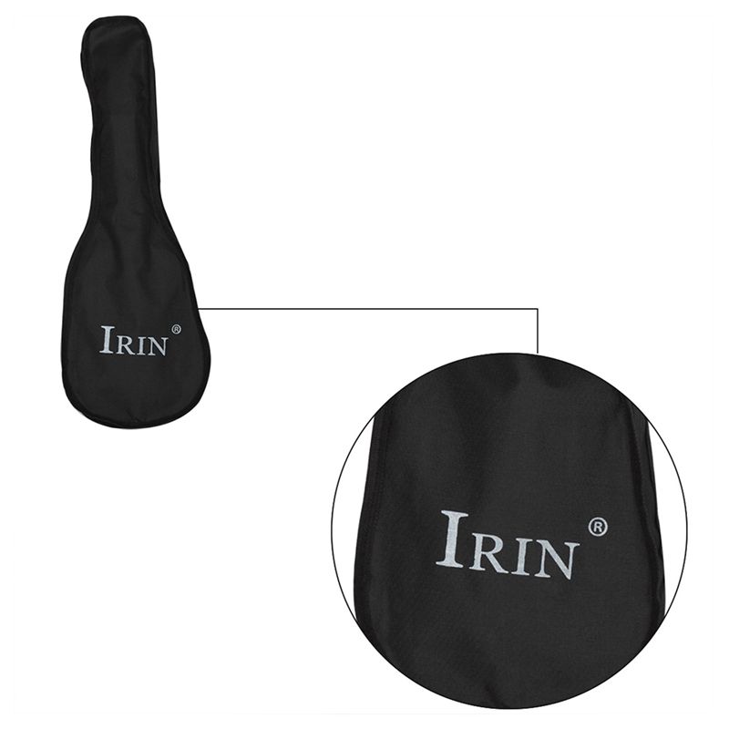 IRIN noir Portable ukulélé sac coque souple monocouche sac à dos à bandoulière unique rembourré 26 pouces