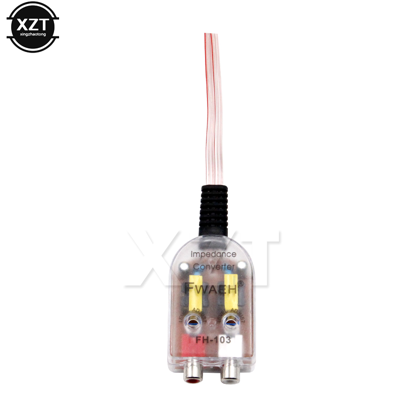 12V Car Audio High to Low RCA Line Subwoofer Audio Impedance Converter low audio filter audio output