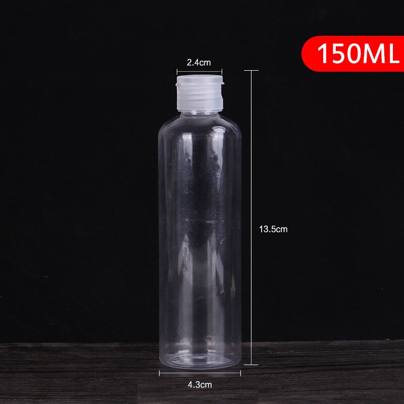 1 Stuks 250Ml/30Ml/5Ml Plastic Clear Lege Seal Flessen Pack Clamshell Water Fles Flip top Cap Verpakking Mini Vloeibare Container: 150ml
