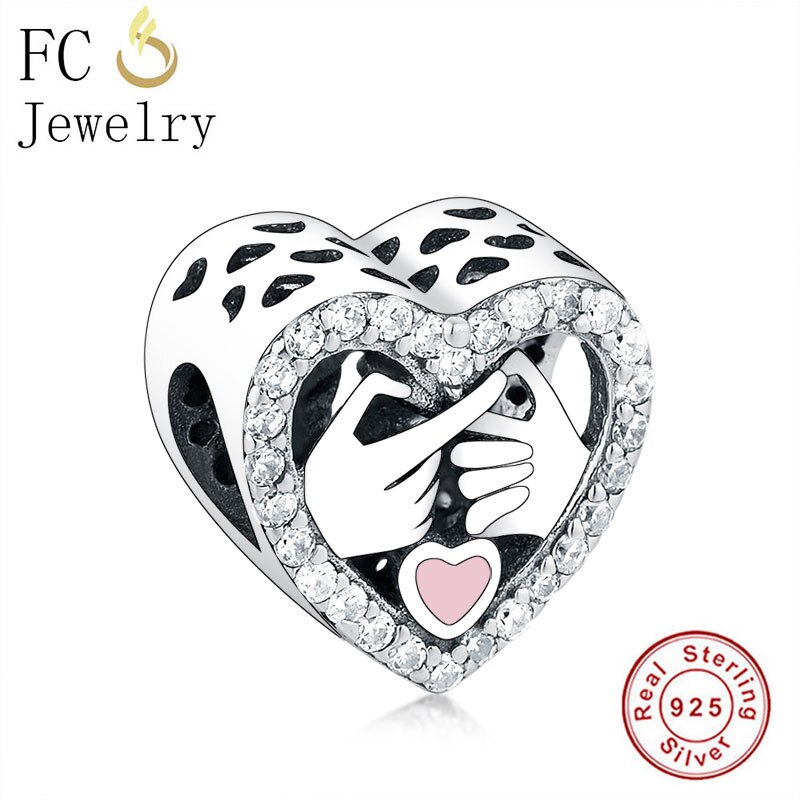 FC Monili Adatti Originale di Marca del Braccialetto di Fascino 925 di Pelliccia D'argento Mamma Del Cuore di Amore Del Cane Zampa Zircone Bead Per Fare Delle Donne berloque 2020: FC1519