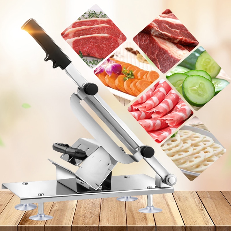 Käse Wurst Fleisch Schneiden Maschine Edelstahl Hause Kleine Gemüse Schneidemaschine