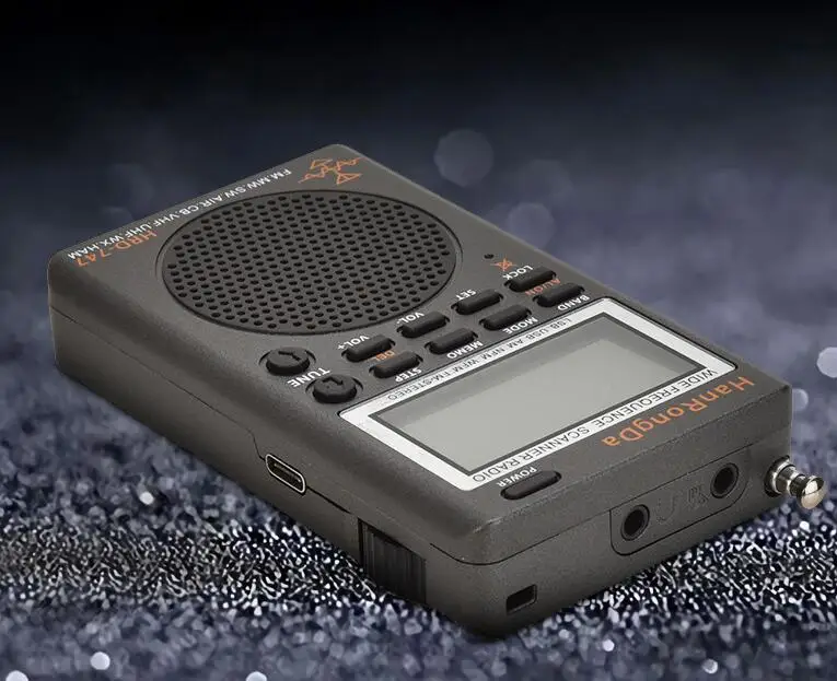 HanRongDa HRD 747 przenośne radio FM/MW/SW/SSB/LSB/AIR/CB/VHF/UHF/UBD/WX pełnozakresowy mini odbiornik radiowy Stereo
