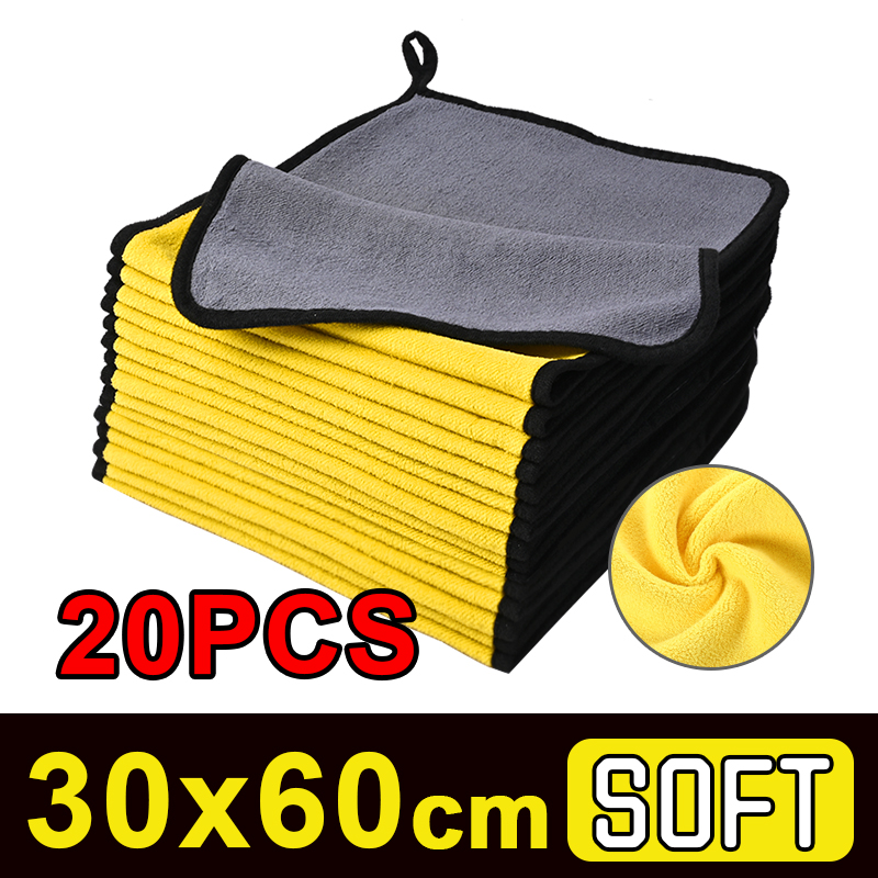 Toalla de tela Nano Ultra fibra para coche, toalla de microfibra para lavado de coches, toalla de lana Coral, paño limpio para el cuidado del coche, hogar y la vida, 10-20 piezas