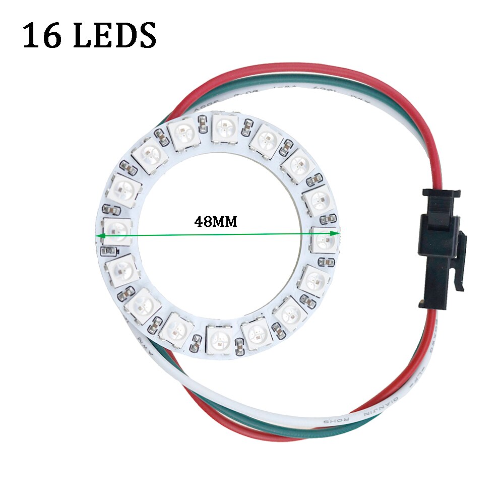 WS2812B LED Ring Round Circle Modules 16leds 35 leds 45 leds pixel addressable DC5V Dearm color Development Board Fast ship UR